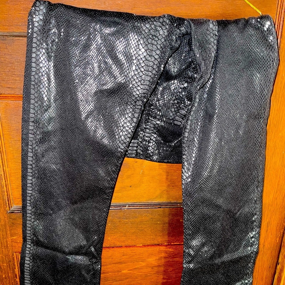 Faux Snakeskin Pants